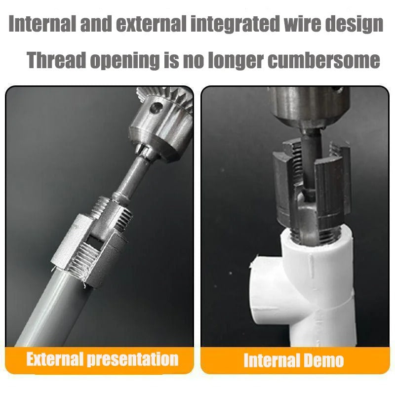 Integrated Internal & External Pipe Threading Tool