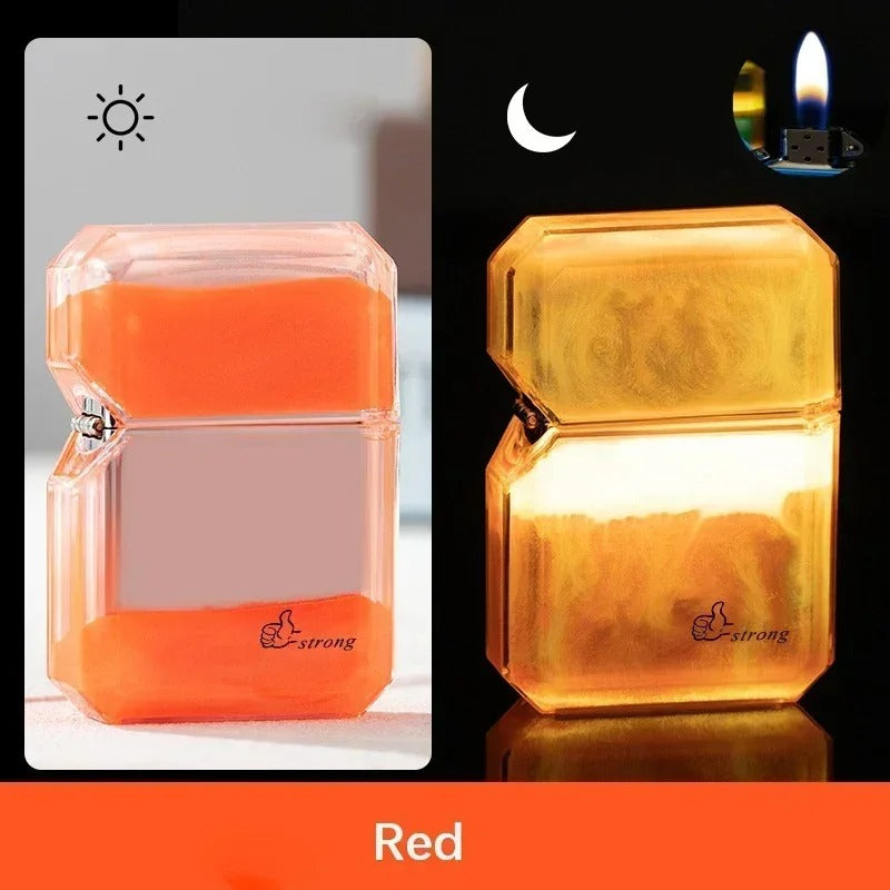 Luminous quicksand fluorescent gas lighter windproof