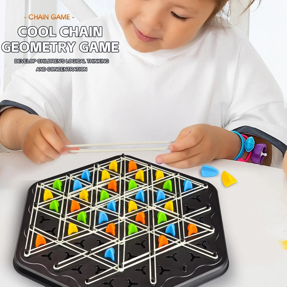 Triangle Link Chess Tabletop Puzzle Game Family Parent-Child Interactive Game