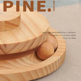 Solid Wood Spring Turntable Cat Toy