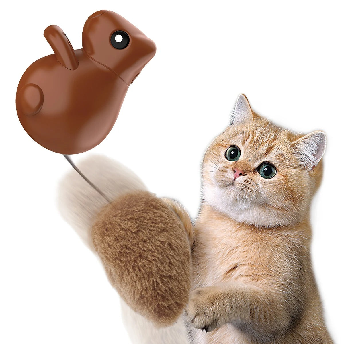 Electronic Squirrel Automatic Teasing Toy for Cat