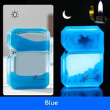 Luminous quicksand fluorescent gas lighter windproof