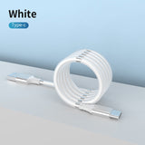 Portable & Tangle-Free Fast Charging Cable Cord with Magnetic Organizer for Android and iPhone