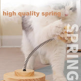 Solid Wood Spring Turntable Cat Toy