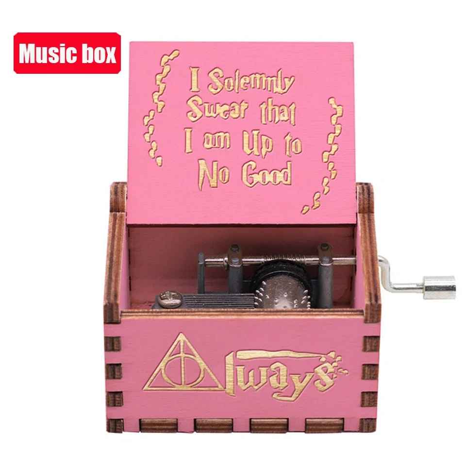 Antique Wooden Hand-Cranked Harry Potter Style Music Boxes