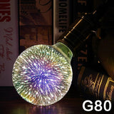 3D Fireworks Effect Vintage LED Incandescent Bulb