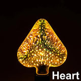3D Fireworks Effect Vintage LED Incandescent Bulb