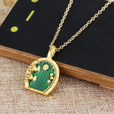 Hand painted Hobbit Door Locket Necklace