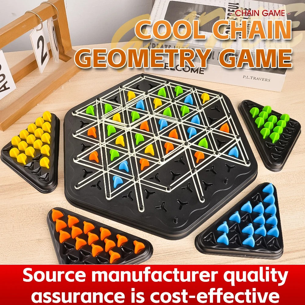 Triangle Link Chess Tabletop Puzzle Game Family Parent-Child Interactive Game