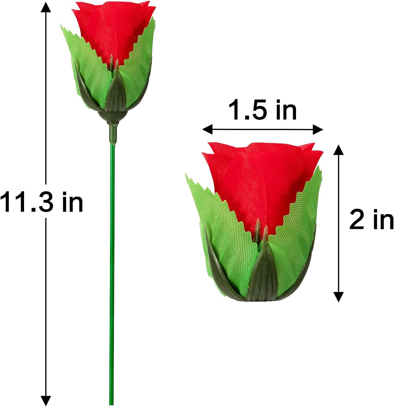 Pack of 6 Flame To Rose Appearing Magic Flower Torch