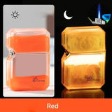Luminous quicksand fluorescent gas lighter windproof