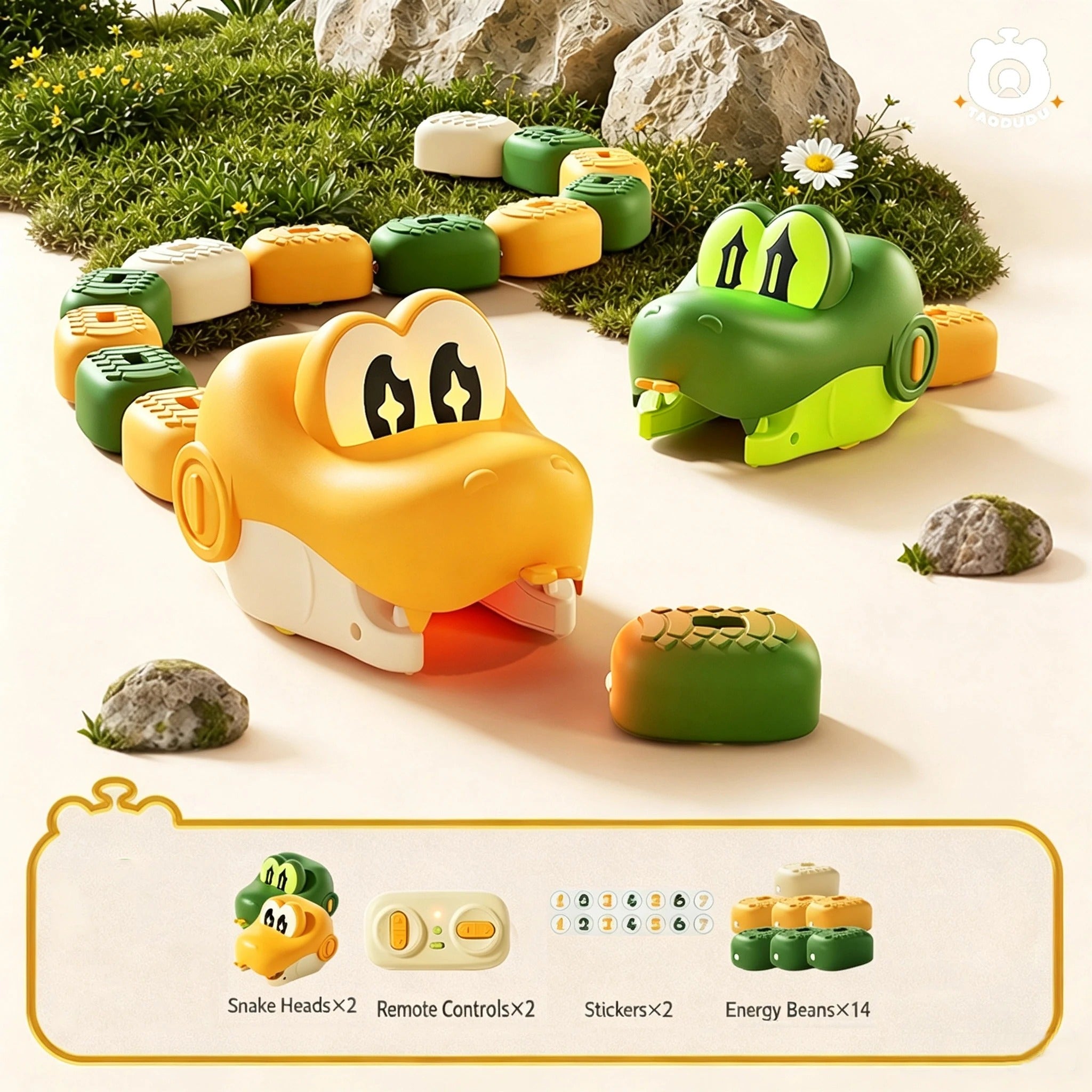Magnetic Hungry Snake RC Car Toy Players Competitive Battle Greedy Snake