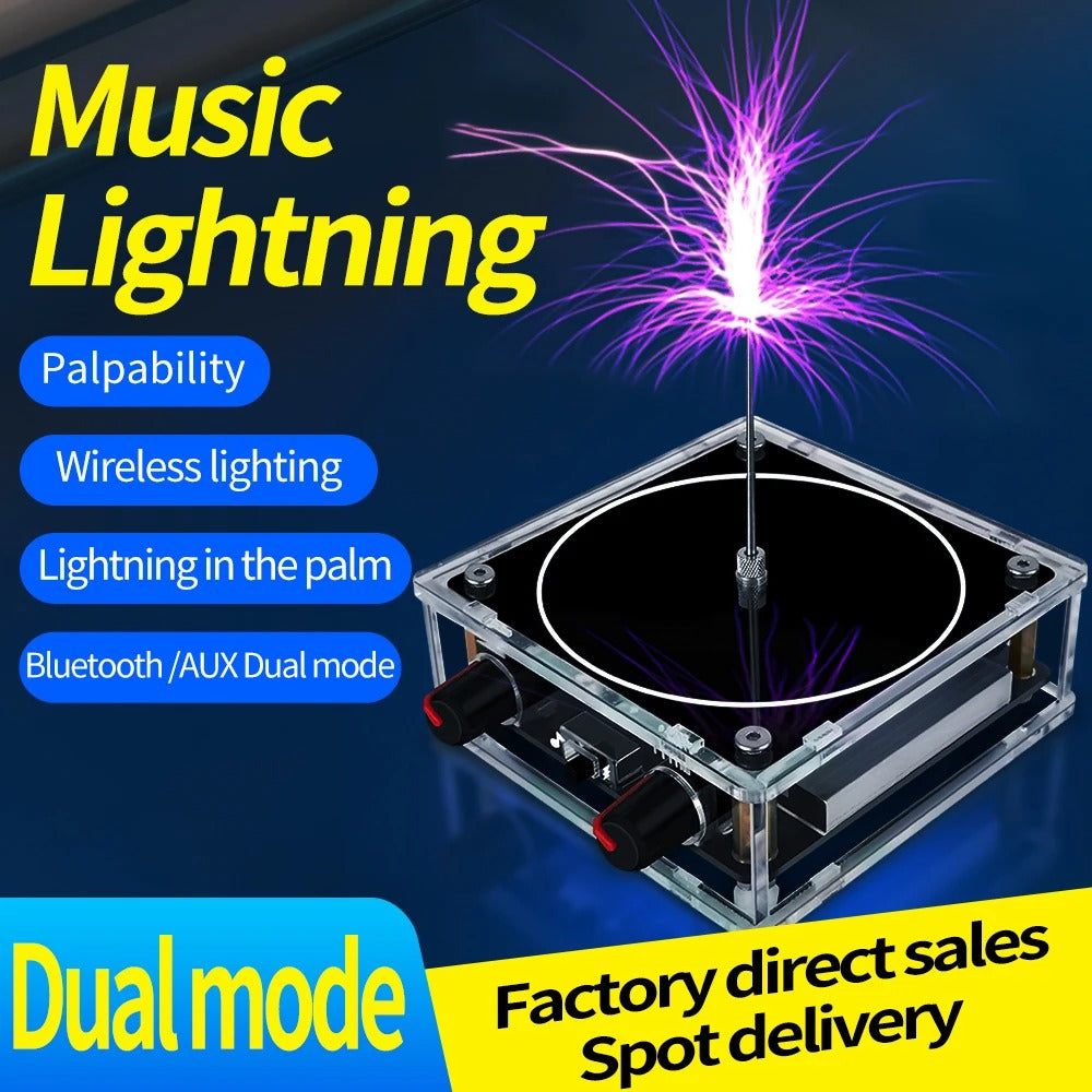Music Tesla Coil Bluetooth/AUX Dual Mode Music Box Artificial Lightning