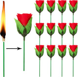 Pack of 6 Flame To Rose Appearing Magic Flower Torch