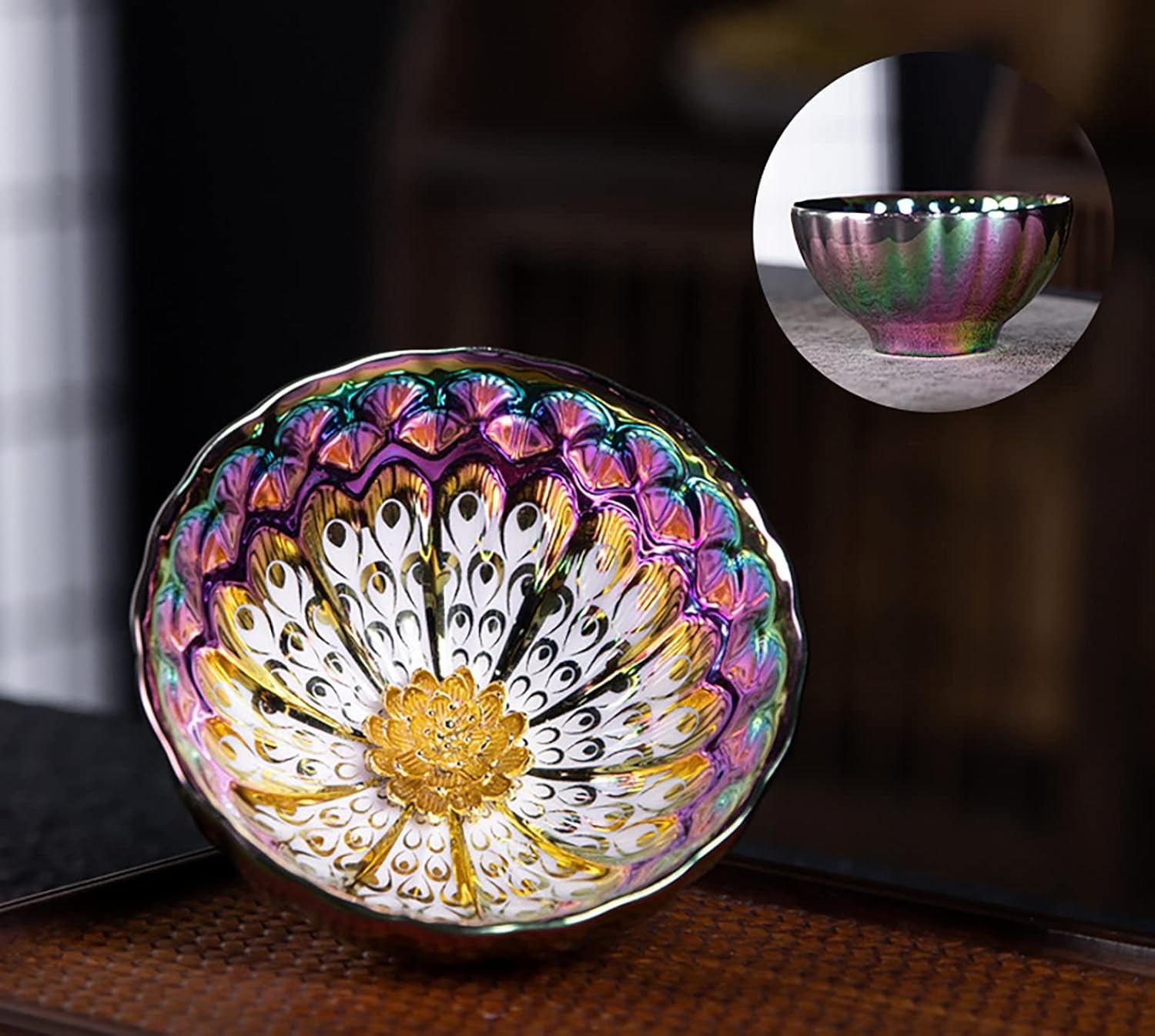 Colorful Glazed Ceramic Jianzhan Teacup