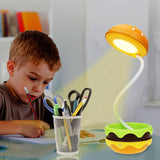 Hamburger Small Desk Lamps with Adjustable Neck Dimmable Touch Switch