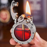 Retro Transparent Oil Tank Rocker Kerosene Lighter