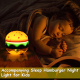 Hamburger Small Desk Lamps with Adjustable Neck Dimmable Touch Switch