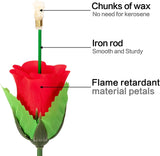 Pack of 6 Flame To Rose Appearing Magic Flower Torch