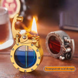 Retro Transparent Oil Tank Rocker Kerosene Lighter