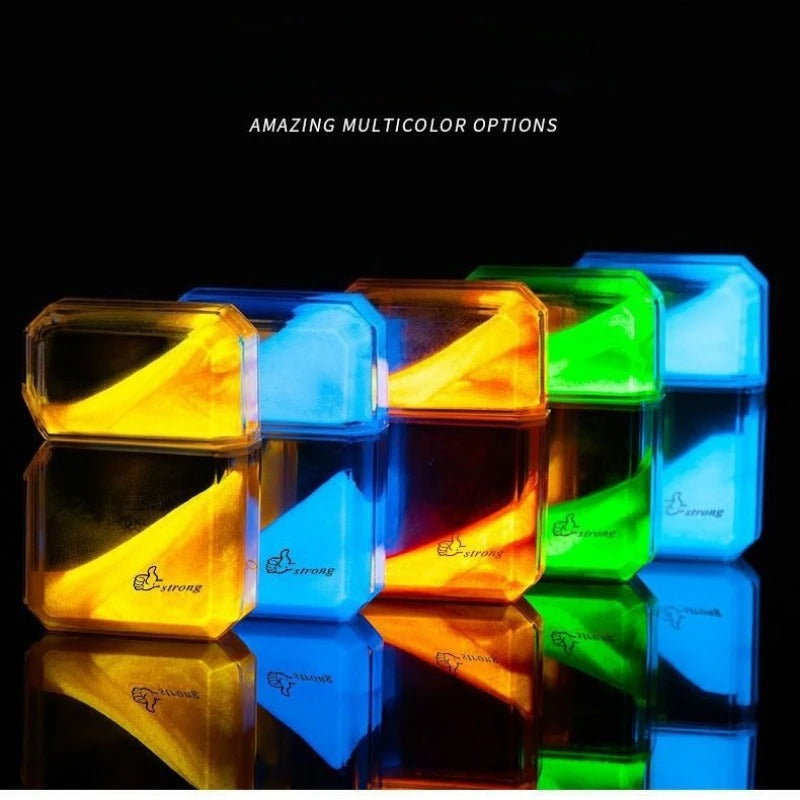 Luminous quicksand fluorescent gas lighter windproof