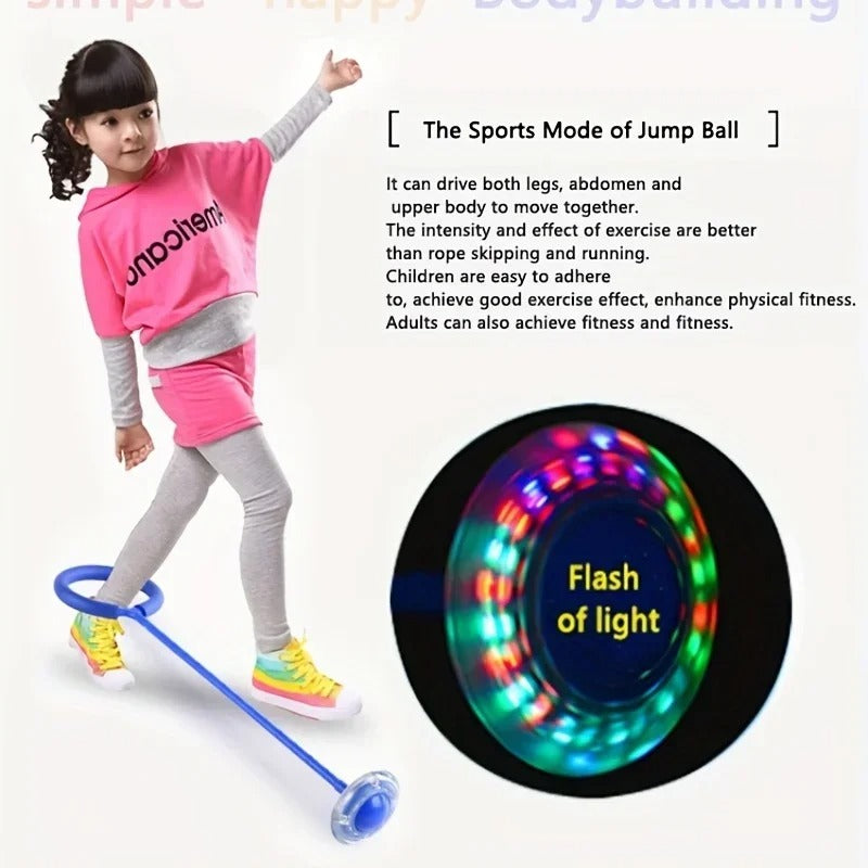 One Foot Flashing Skip Ball Jump Ropes Kids Glowing Bouncing Balls