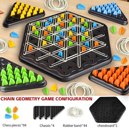 Triangle Link Chess Tabletop Puzzle Game Family Parent-Child Interactive Game