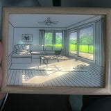 Three Color Dimming Luminous Mural Living Room Bedroom