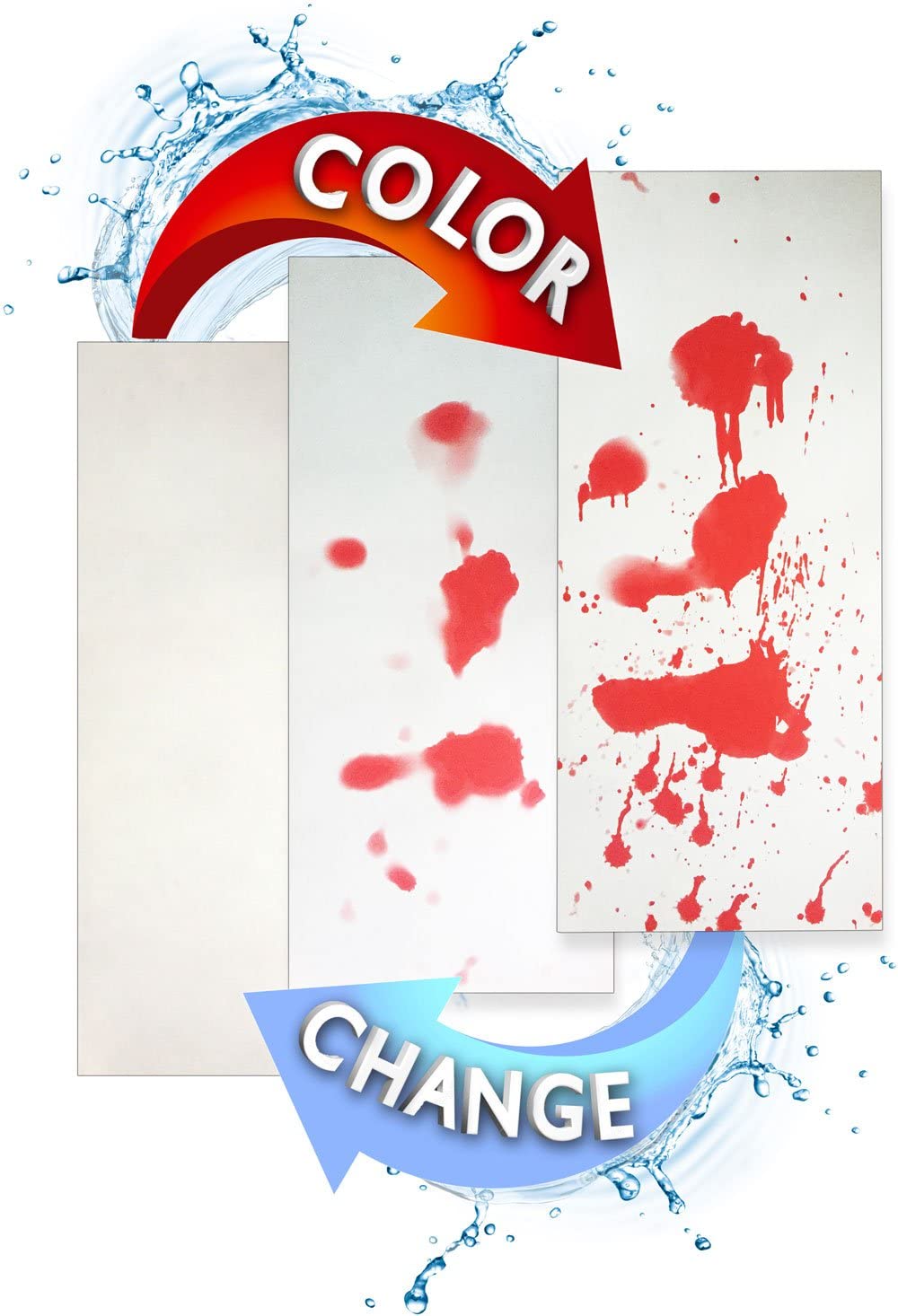 Color Changing Sheet Turns Red When Wet