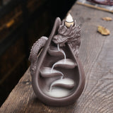 Relief Dragon Incense Burner With 20 Cones