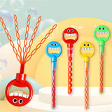 2-Pcs Wand 32 Holes Handheld Smiling Face Bubble Stick