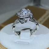 Rose Flower Diamon Ring Zircon