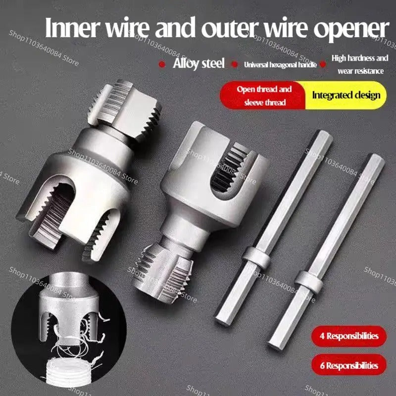 Integrated Internal & External Pipe Threading Tool