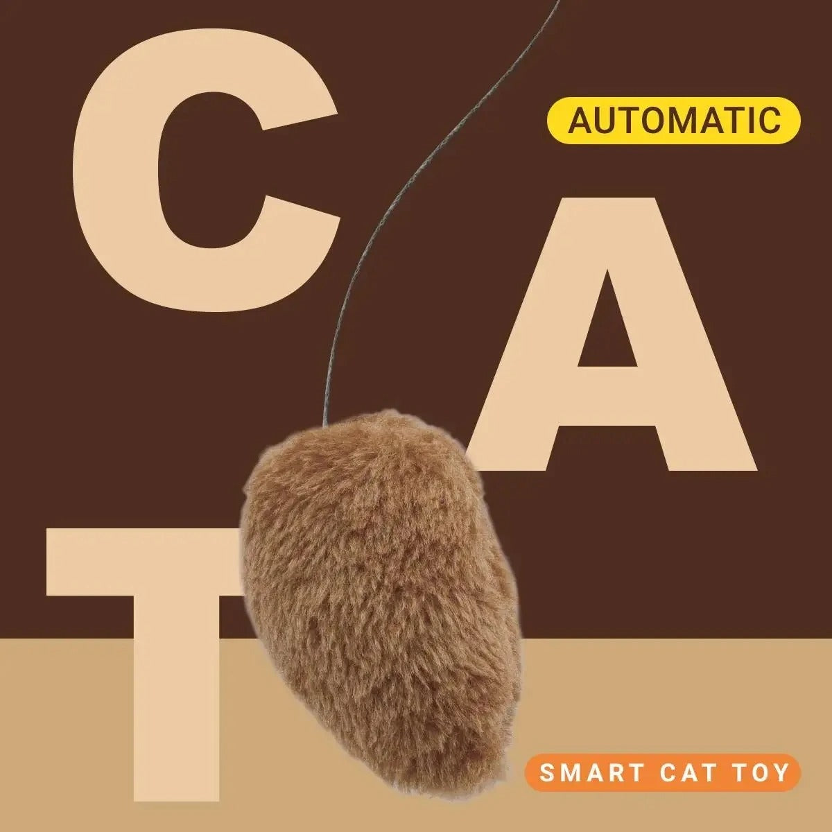 Electronic Squirrel Automatic Teasing Toy for Cat