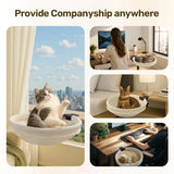 Large Cat Desk Bed Sturdy Rotating Cat Desk Perch Supports up to 50 lbs
