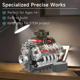V8 Engine Building Blocks Sets 487pcs