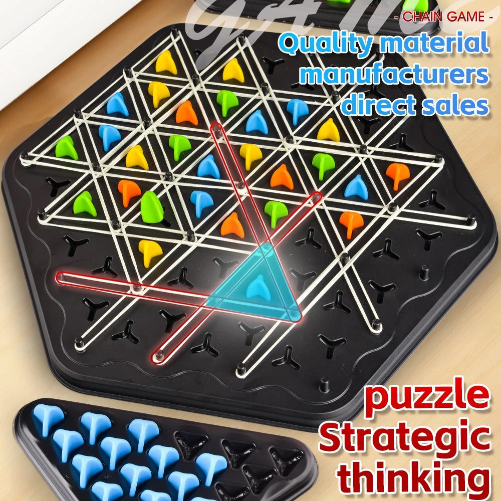 Triangle Link Chess Tabletop Puzzle Game Family Parent-Child Interactive Game