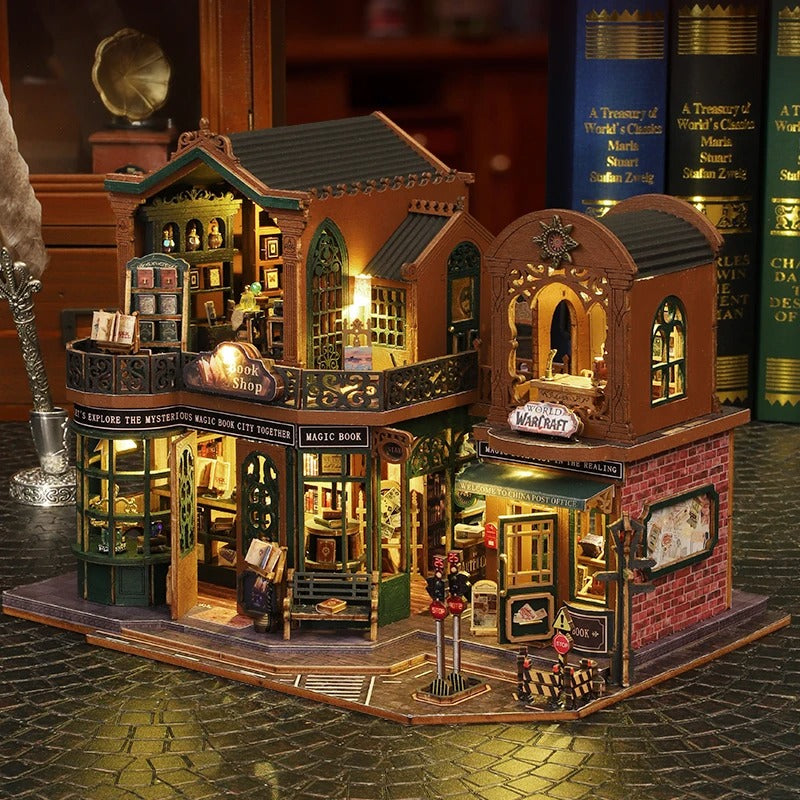 DIY Twilight Bookstore Dollhouse Handmade