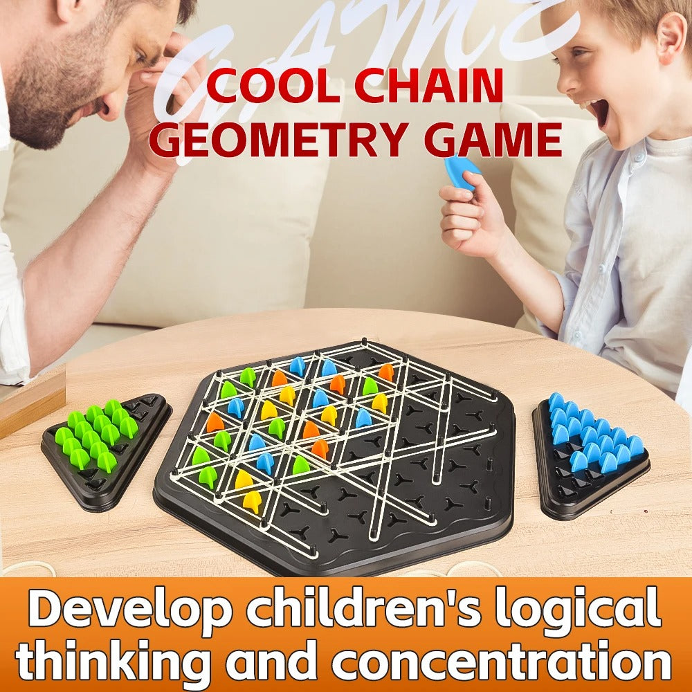 Triangle Link Chess Tabletop Puzzle Game Family Parent-Child Interactive Game