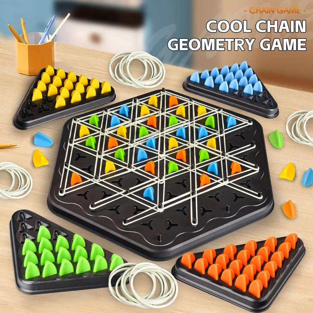Triangle Link Chess Tabletop Puzzle Game Family Parent-Child Interactive Game