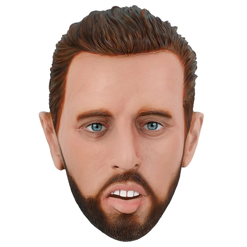 Realistic Latex Male Mask Messi Cosplay Mask Full Head