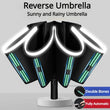 Fully Automatic Reverse Folding Blackout Umbrella with Reflective Stripe