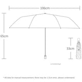 Fully Automatic Reverse Folding Blackout Umbrella with Reflective Stripe