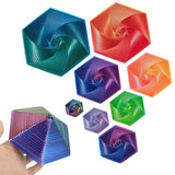 Fractal Fidget Hexagon 3D Printed Hexagon Fidget Toy