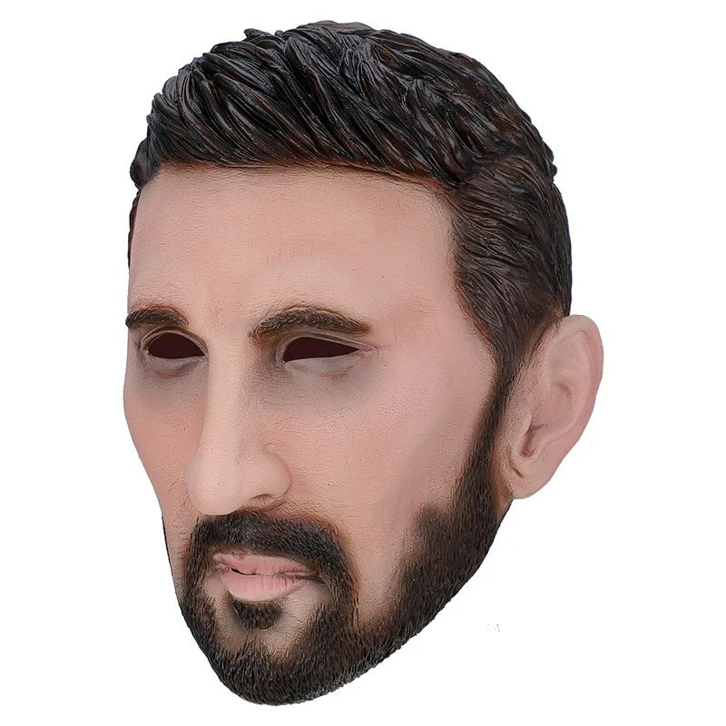 Realistic Latex Male Mask Messi Cosplay Mask Full Head