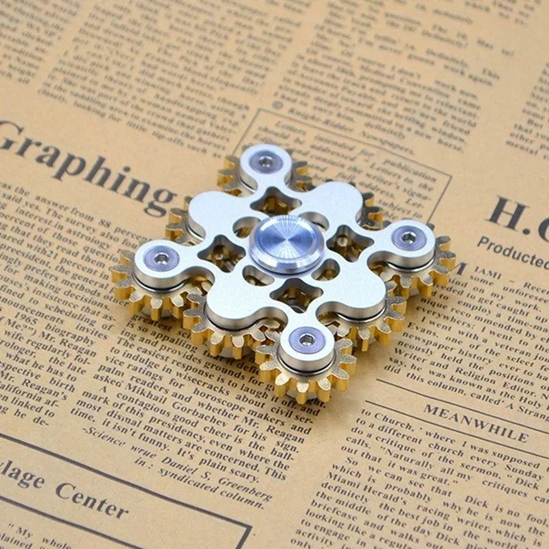 9 Gear Linkage Metal Fidget Spinner Copper