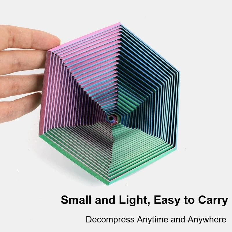 Fractal Fidget Hexagon 3D Printed Hexagon Fidget Toy