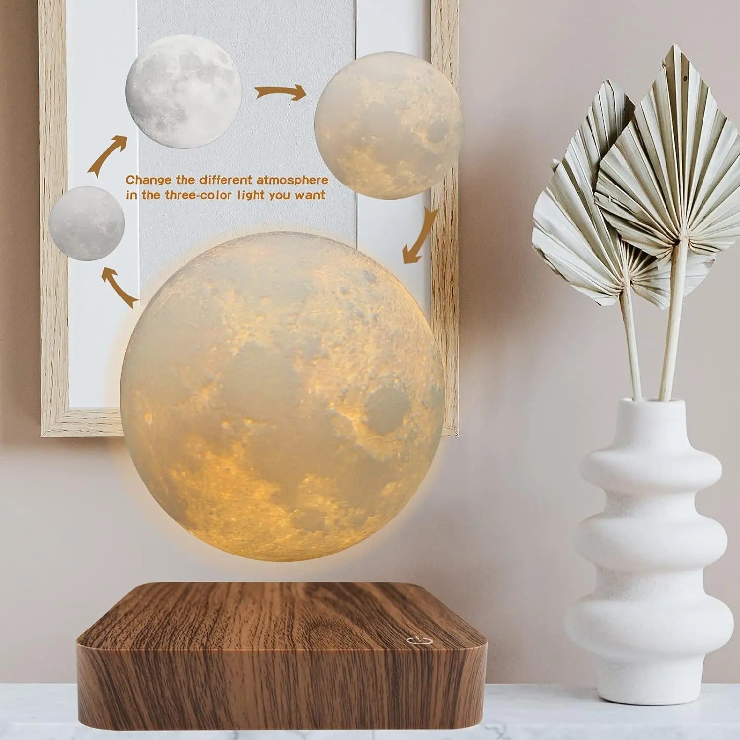 Levitating Moon Lamp Night Light with 3 Colors