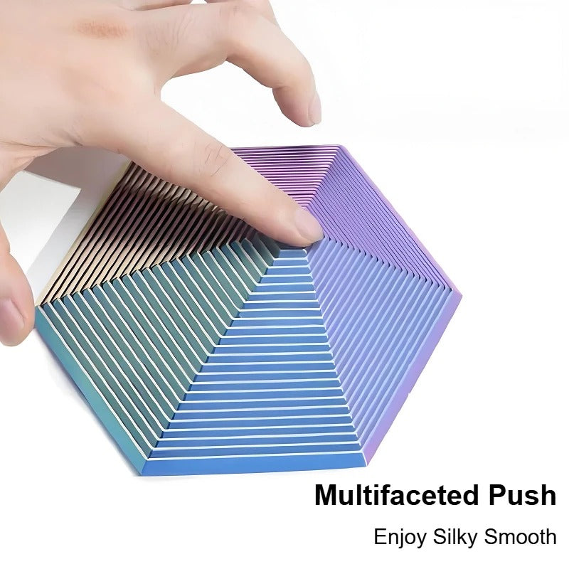 Fractal Fidget Hexagon 3D Printed Hexagon Fidget Toy