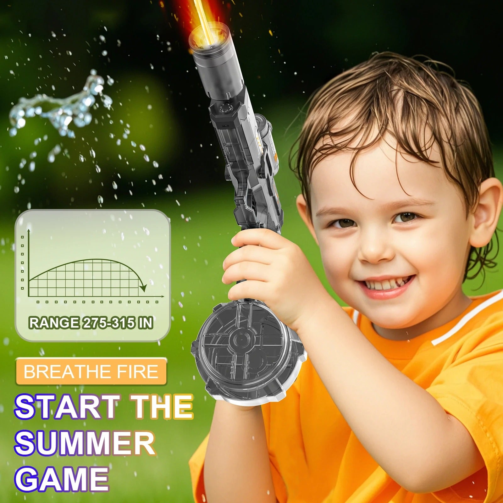 Electric Water Gun With light Sprays Flame